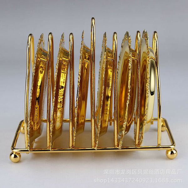 Series 6 Piece Roller Coaster Creative Drink Coaster Decorative Frame Non-SlL4Q1
