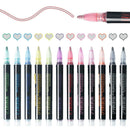 24x Double Line Outline Pens Writing Drawing Painting Pens Scrapbook Card Making