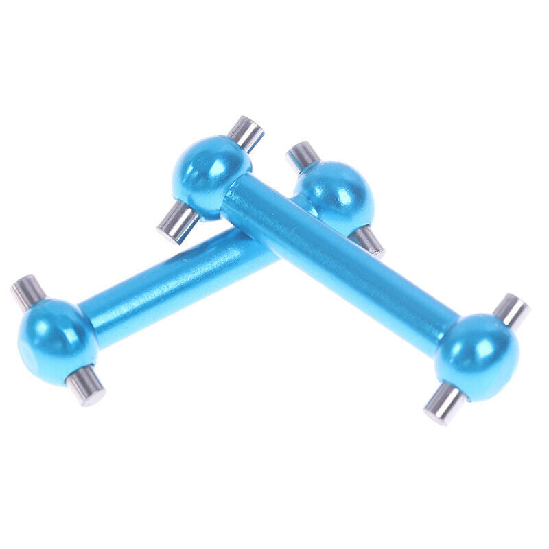 2Pcs Aluminum Dog Bone Drive Shaft Set for Tamiya TT01 TT01E TT02 Gear BoxB Ew