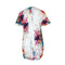 Summer O-neck Short Sleeve Women Dress Casual Floral Dresses (White L) A#S