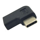 Type C Male To Female USB-C Converter Adapter 90 Degree Right Angle Black