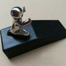 Zinc Alloy Little and Man with Non-slip Rubber Bases Door Stop Safe Anti-co