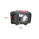 Portable LED Head Lamp USB Rechargeable Outdoor Camp Fishing Flashlight (B) A