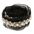 1Yard Black Beaded Lace Trims Ribbon Clothes Applique for DIY Craft Sewing