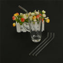 4pcs Reusable Clear Glass Water Drinking Straws and 1 Brush Party Supplies TO