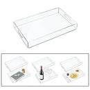 Food Service Tray Breafast Drinks Cake Trays Acrylic Makeup Organizer Clear