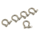 5pcs m4 304 stainless bow shackle steel screw pin anchor shackle bow Rigging ME