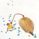 School Stationery Festival Gift Metal Bookmarks for Books Cartoon Leaf Offi E5S3