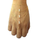Beautiful Harness Hand Chain Tassel Multilayer Bracelet Bangle Finger Ring B2O9