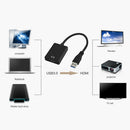 For HDTV Projector USB 3.0 to HDMI Converter Male to Female 1080P Video Adapter