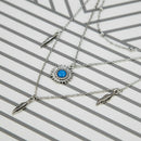 Fashion Jewelry Leaf Three-Layer Female Necklace Bohemian Necklace Pendant  P7M4