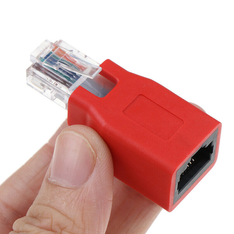 RJ45 Male to Female Connected Crossover Cable  Adapter Conver JR