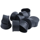 10 Pcs Black Rubber Flexible Round End Cap 50mm Foot Cover I2S3