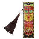 DIY Owl Special Shaped Diamond Painting Leather Bookmarks with Tassel Gifts