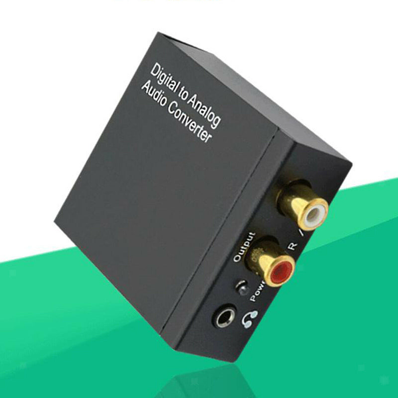 Digital to Analog DAC SPDIF to RCA Toslink to 3.5mm Adapter Box for DVD PS4