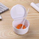 2 Layer Dental False Teeth Bath Box Denture Storage Box Case Container+Net