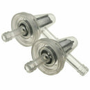 2x MOTORCYCLE SNOWMOBILE CLEAR INLINE GAS RIGHT ANGLE FUEL FILTER 1/4 6/7MM