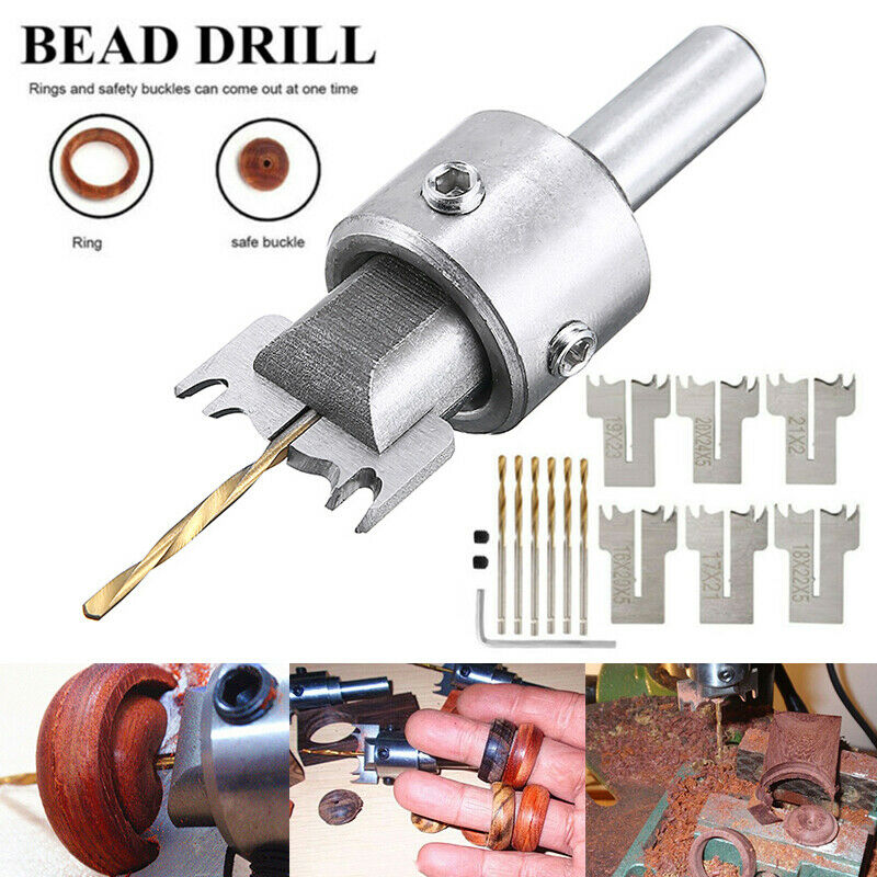 14pc Multifunction Bracelet Ring Drill Beads Drill Bit Wood Milling Router Set