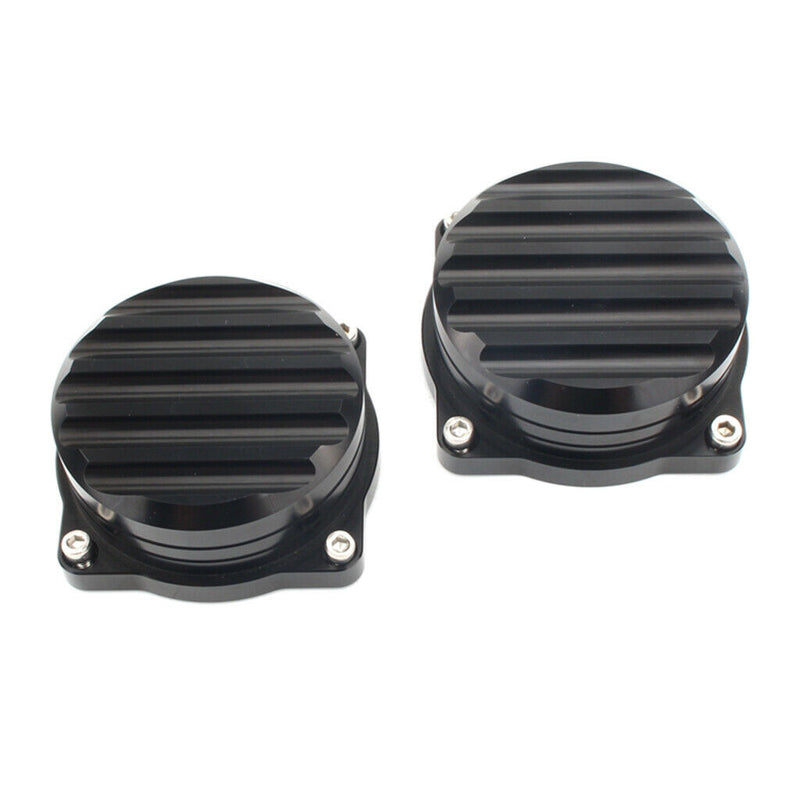 2x Motorcycle Injection Carburetor Cover Lid CNC Carb Tops for Triumph Black