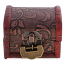 Retro Small Wooden Jewelry Box Organizer Storage Case Container with Lock Lady
