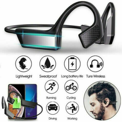 Bone Conduction Headset Wireless 5.0 Outdoor Sport Wireless Open ear Headphone b