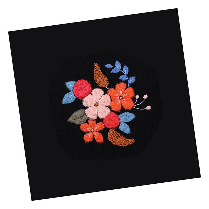 1 Set Embroidery Starter Kit with Flower Pattern Cross Stitch Crafts DIY