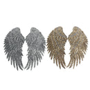 2 Pairs Sequin Angel Wings Embroidered Applique Iron on Sew on Patch DIY