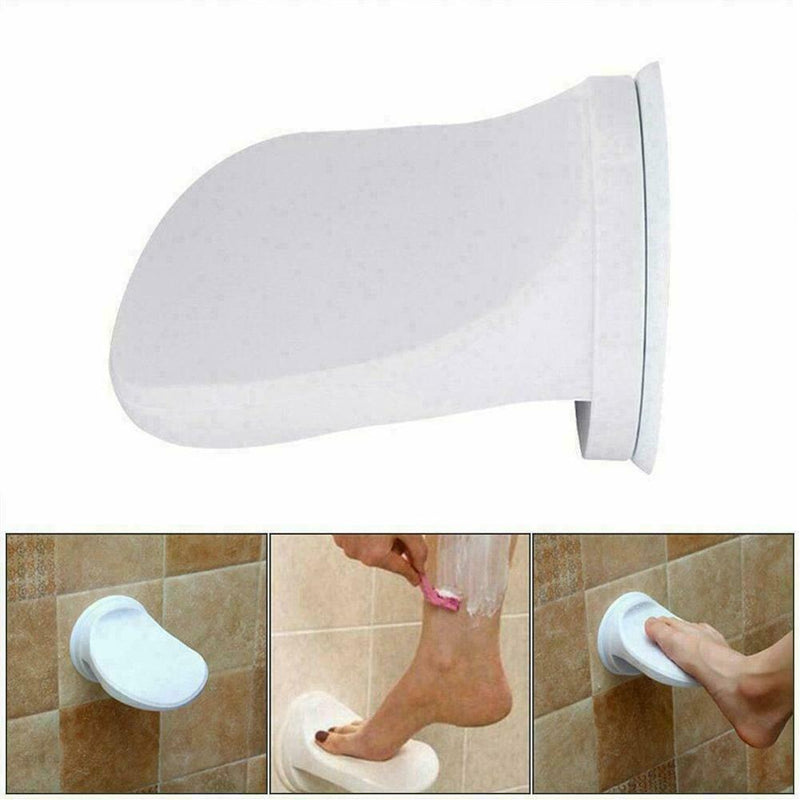 Shower Foot Rest Foot Pedal White Bathroom Shaving Grip Aid Stool Leg Mat L1R5
