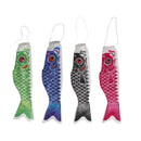 Japanese Satin Carp 70cm Koi Nobori Satin Windsocks Decoration, Set Of 4