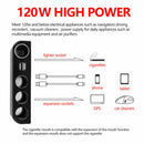 4 way Cigarette Lighter Socket Splitter 12V Dual USB Charger Power Adapt RIT