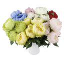 Artificial Peony Silk Flower Bush Bouquet Wedding Party Decor Rose Red