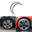 2X`Carbon Fiber Car Wheel Rubber Eyebrow Protector Arch Trim Flare Fender StriME