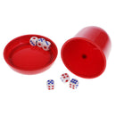 1 Set of Dice KTV Bar Gambling Casino Poker Game Dice Cup for Dice Games -