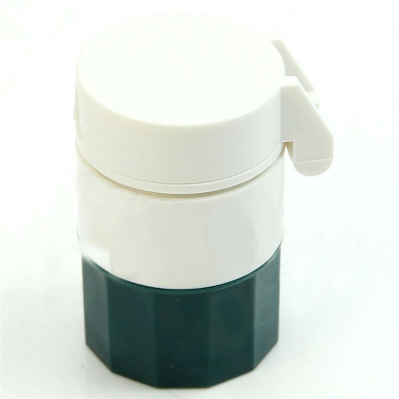 Portable 4 Layer Pill Crusher Grinder Splitter Divider Cutter Storage Box Tablet