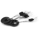 600 Pcs/100 Groups Fishing Bobber Stopper 6 In 1 Black Rubber Cylindrical F W8R1
