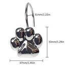 12Pcs Set Cat Footprint Decorative Shower Curtain Hooks Rust Proof Rings Ha