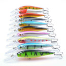 10pcs Fishing Lures Crankbaits Hook Baits Road Sub-Fish Bait Tackle Crank Tool
