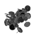 96pcs 12mm Round Tray Stud Earrings Bezel Blank Findings Cabochon Setting