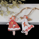 8Pc Christmas Ornament Wooden Crafts Hanging Pendants Xmas Tree Home DecoraSEAU