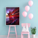 Full Round Drill Rhinestone Poster DIY Novelty Seaside 5D Diamond Painting