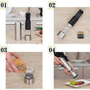 2 Pcs Set Electric Pepper Grinder or Salt Grinder Automatic Battery Operate