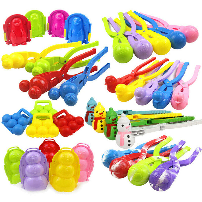 3 Pieces Snowball Tool Winter Outdoor Sport Snow Toys for Kids Football M