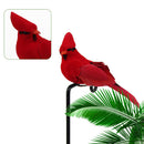 Artificial Red Clip-on Feathered Birds Christmas Ornaments Decor X12