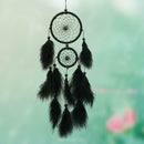Black Feater Handmade Dream Catcher Car Wall hanging Crafts Dreamcatcher Gift
