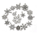 15pcs Tibetan Christmas Snowflake Charm Pendant Diy Necklace Bracelet Craft ã€NME