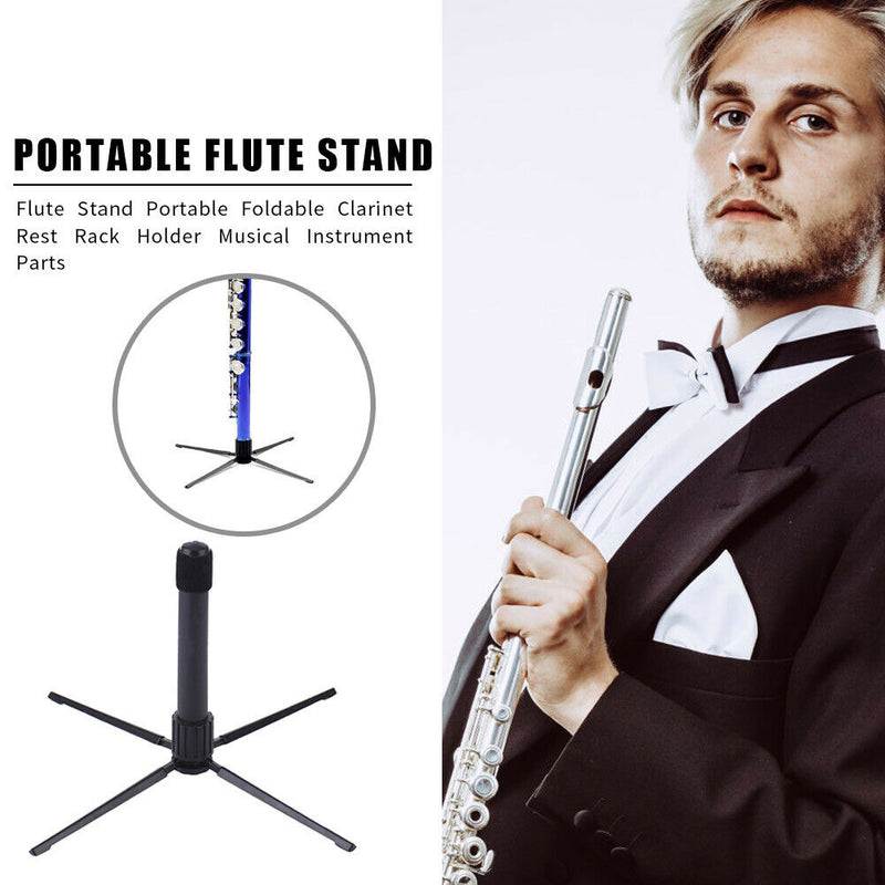 Flute Stand Portable Foldable Clarinet Rest Rack Holder Musical Instrument Parts