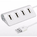4-Port USB 2.0 Multi HUB Splitter Aluminum Adapter High Speed For PC M4W3 D F8Y0