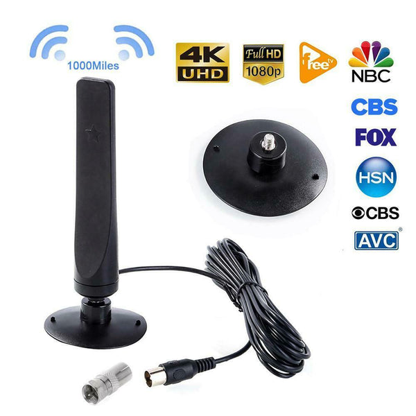 3.0M Mini DVB-T2 1080P Indoor Digital HDTV Antenna Signal Receiver Amplifier