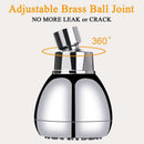 High Pressure Shower Head-3 Inch Anti-Clog Anti-Leak Fixed Shower Head-Adju