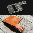 1Pc Leather Craft Acrylic Mini Car Key Case Bag Pattern Stencil Template DIY